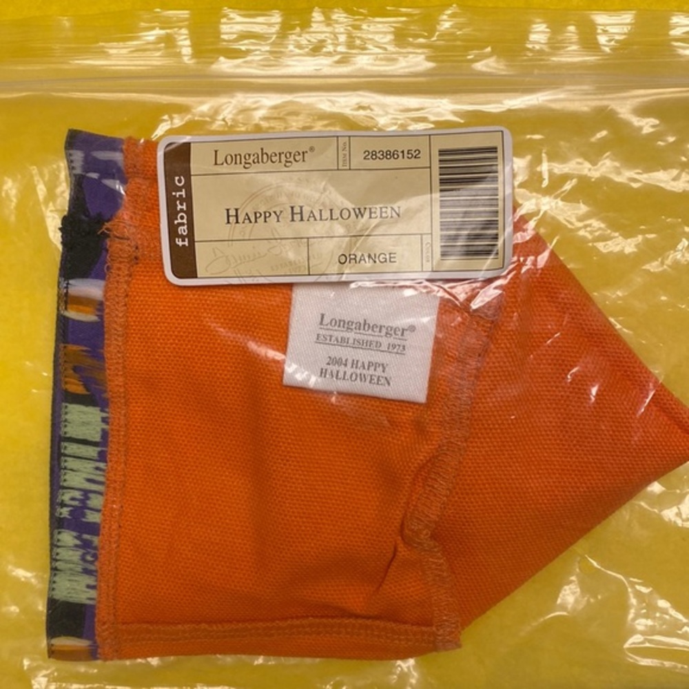 Longaberger fabric liner Happy Halloween